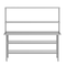 Flash Furniture Reader Work Table, 18 Gauge Stainless Steel Top Shelf and Double Overshelves and 2 Undershelves NH-WT-GU-3072-OSH-GG - alternate 4
