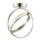 Jonathan Y Nicole 14.25" 2-Light Modern Minimalist Aluminum Ring Integrated LED Semi Flush Mount, Nickel JYL1700B - alternate 1