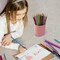Acrimet Jumbo Pencil Holder Pen Cup Caddy Super Sized Desktop Organizer Solid Pink 934.9 - alternate 5