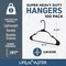 Lifemaster Black Plastic Clothes Hangers, Lightweight, Durable, Non-Slip, Space-Saving, 100PK LMPLCBLK100 - alternate 5