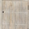 Homeroots 60in Ivory Carved Geometric Distressed Solid Wood Enclosed and Open Storage TV Stand 489506 - alternate 6