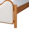 Baxton Studio Lilia Mid-Century Modern Scalloped Cream Boucle and Oak Brown Wood Queen Platform Bed 254-13899-ZORO - alternate 6