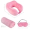 Home-Complete Travel Pillow Set Memory Foam Pillow, Fleece Blanket, and Eye Mask Travel Essentials, Pink HT-TRVL2-PNK - alternate 3