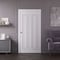 Sartodoors Sliding Closet Bi-fold Doors 60x96 inches White Solid Core Modern Interior ROYAL9811BF-EMAL-6096 - alternate 1