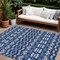 Homeroots 9' X 12' Navy Blue And Ivory Moroccan Washable Indoor Outdoor Area Rug 594338 - alternate 1