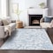 Homeroots 9' X 12' Sky Blue Denim Blue And Ivory Paisley Washable Indoor Outdoor Area Rug 588664 - alternate 7