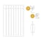 Nuvo Iron 33-in W x 46-in H Glossy Wht Coral Gate 36-in W Opening Self Close Hardware W/Dbl Side Handle ICG03346GW - alternate 4
