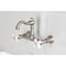Kingston Brass Two-Handle Wall Mount Bridge Kitchen Faucet, Brushed Nickel KS3258PX - alternate 5