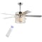 Jonathan Y Circe 52" 3-Light Transitional Glam Drum Shade LED Ceiling Fan With Remote, Chrome JYL9607A - alternate 7