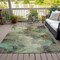 Homeroots 9' X 12' Beige Green And Artichoke Green Abstract Washable Indoor Outdoor Area Rug 577617 - alternate 3