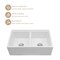 Wrightmaster 33" Apron-Front 2 Bowl White Ceramic Workstation Kitchen Sink w/ Cutting Board, Colander and Grids ZOR-AWS332010R2DS - alternate 5