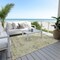 Homeroots 8' X 10' Artichoke Green Brown And Beige Floral Washable Indoor Outdoor Area Rug 605446 - alternate 4