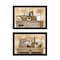 Homeroots Set Of Two Rustic Still Life Black Framed Print Wall Art, 2PK 405717 - alternate 1
