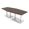 Skutchi Designs Hexagon Conference Table With Power Unit, 48 in W, 96 in L, Brown HAR-HEX.IR-48X96-DOU-H3041-NA - alternate 1
