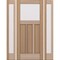 Doornmore CRF-P3G1, 65.25" x 82" ( 36" Door + 2x12" Side) Left Hand, Mahogany Top View Exterior Door CRF-P3G1-SW-3680-G101-SL_1-2_LI - alternate 1