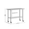 Flash Furniture Rawcliffe Work Table, 18 Gauge Stainless Steel Top Shelf, Undershelf and 4 Casters w/2 Locking NH-WT-2448-CAS-GG - alternate 6