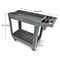 Performance Tool Poly Service Cart, 30 x 16 in., 2-Shelf Utility Cart, 500 lb Capacity W53991 - alternate 3