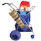 Rollx Big Balloon Wheel Foldable Beach Cart Storage Wagon for Sand, with 13'' Beach Tires, Blue RLX1-1107 - alternate 5