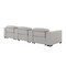 Homeroots 136" Light Gray Top Grain Leather Reclining Metal USB Sofa 720315 - alternate 4