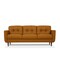 Homeroots 83" Orange Leather Sofa With Black Legs 491283 - alternate 1