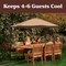 Pure Garden 10 ft Cantilever Patio Umbrella with Tilt and Vented Canopy, Khaki Beige 50-LG1046 - alternate 7