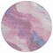 Homeroots 8' Mauve And Pink Round Abstract Washable Indoor Outdoor Area Rug 611383 - alternate 1