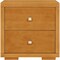 Homeroots 19" Oak Solid and Manufactured Wood Two Drawer Nightstand 526873 - alternate 5