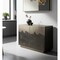 Homeroots 30" Gray Distressed Metal Textured Door Accent Cabinet With Two Doors 611068 - alternate 8