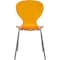 Leisuremod Modern Oyster Side Chair in Transparent Orange with Chromed Base OC17TOR - alternate 4