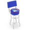 Holland Bar Stool Co 25" Chrome 2-Ring New York Rangers Swivel Bar Stool, Back L7C425NYRang - alternate 1