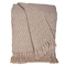 Homeroots 52" X 67" Brown Woven Cotton Chevron Throw Blanket with Fringe 548952 - alternate 1
