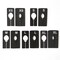 Nahanco Clothing Rack Size Dividers, Rectangular Black, White Print5 Sizes, 5 pc. each, 25PK QSDBWKIT2 - alternate 1