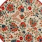 Homeroots 8' Red Gold Teal Blue And Green Round Floral Indoor Outdoor Area Rug 548071 - alternate 4