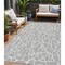 Homeroots 5' X 8' Silver And Ivory Geometric Washable Indoor Outdoor Area Rug 599311 - alternate 1