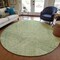 Homeroots 8' Artichoke Green And Ivory Round Abstract Washable Indoor Outdoor Area Rug 596982 - alternate 6
