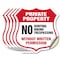Signmission Private Property Shield Sign No Hunting, 4 inch X 4 inch, Vinyl Decal, 5PK SHI-D-5PACK-4-445 - alternate 1