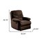 Homeroots 35" Chocolate Microfiber Recliner 320535 - alternate 5