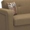 Homeroots 90" Brown Chenille Sleeper Sofa And Toss Pillows 607126 - alternate 5