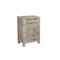 Homeroots 30" Gray Solid Wood Distressed One Drawer Nightstand 521201 - alternate 7