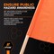 Xpose Safety Orange Safety Flags, 18x18 in with 24 in Wood Staff, Warning/Wide Load Flags, 2PK WF24-18-2-X - alternate 3