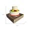 Homeroots Natural Weathered Gray Cake Stand 379879 - alternate 3