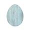 Homeroots 18" X 14" Turquoise Reclaimed Wood Egg Shaped Wall Decor 384893 - alternate 3