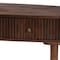 Baxton Studio Linore Fluted Wood Console Table - 2-Drawer Oval Accent Table for Living Room or Entryway 270-14723-ZORO - alternate 5