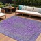 Homeroots 8' X 10' Purple And Gray Medallion Washable Indoor Outdoor Area Rug 616295 - alternate 1