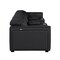 Homeroots 130" Black Top Grain Leather Reclining Metal USB Sofa 720394 - alternate 5