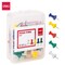 Deli Push Pins 0.9in, 5 Assorted Colors, Rust-Resistant, 35PK E0021 - alternate 1