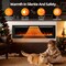 Edendirect 72.05-in W Black Wall mount LED Flat wall Electric Fireplace with Remote Control Included ZR-EF72 - alternate 6