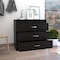 Homeroots 32" Black Three Drawer Dresser 544035 - alternate 8