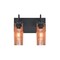 Besa Lighting Duke Vanity, Copper Foil, Black, 2x60W Incandescent 2WG-DUKECF-BK - alternate 1