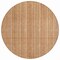 Homeroots 8' Rust Beige And Linen Round Striped Washable Indoor Outdoor Area Rug 616408 - alternate 3